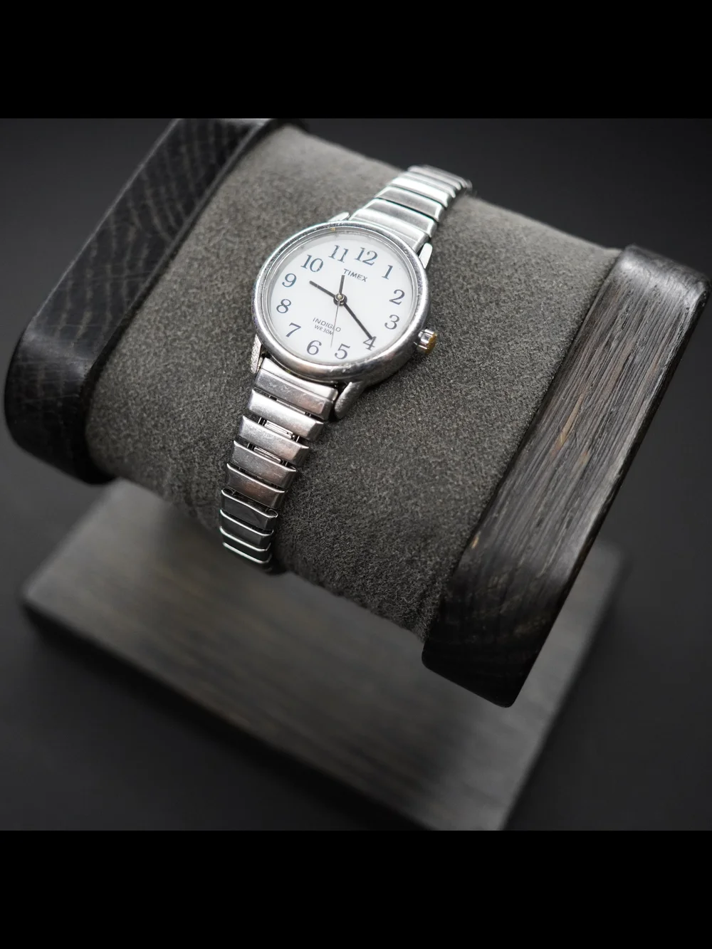 Timex Indiglo WR30M Quartz White Dial Women's Watch Stainless Steel